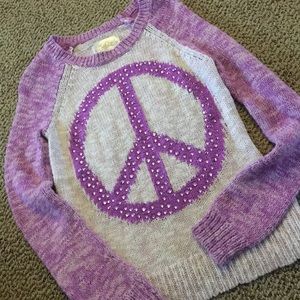 Justice peace sign sweater